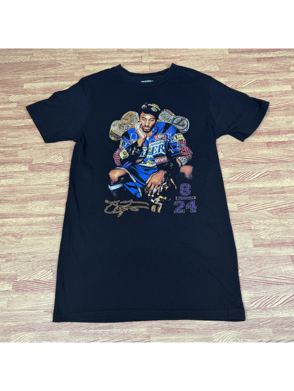 Black Kobe Bryant 24 Lakers Graphic T Shirt